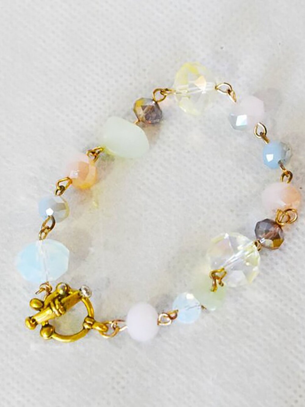 🧡 Pastel Bead Bracelet Handmade Jewelry